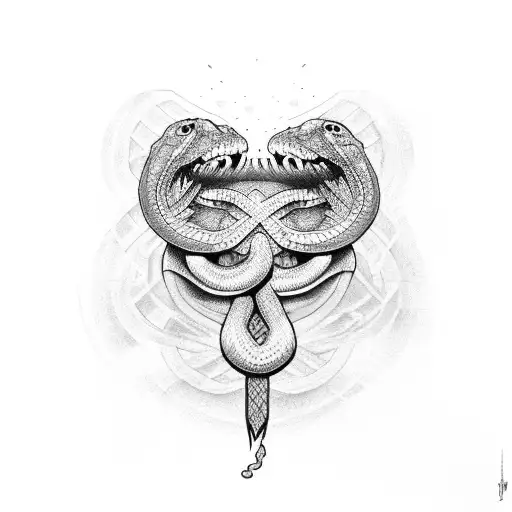Infinity Snake Chest tattoo - Best Tattoo Ideas Gallery