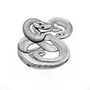 Snake for chest tattoo design idea