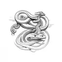 Snake for chest tattoo design idea