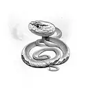 Snake for chest tattoo design idea