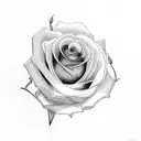rose with clock tattoo design idea