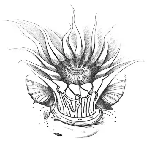 venus flytrap tattoo design idea