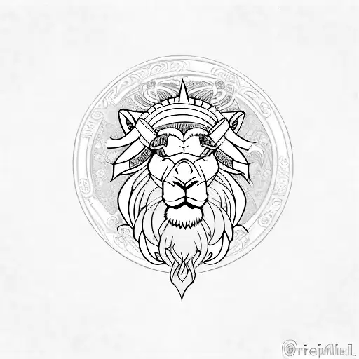 revelation lamb scroll apocalypse Jesus lion tattoo design idea