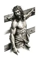 Jesus carrying the cross tattoo design idea
