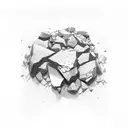 broken rocks tattoo design idea