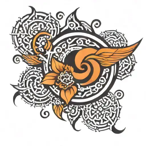 karma symbol tattoo design idea