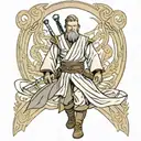 Obi-Wan frame when he stands in front of the opening doors in the star wars the clone wars episode of The Lawless  tattoo design idea