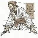 Obi-Wan frame when he stands in front of the opening doors in the star wars the clone wars episode of The Lawless  tattoo design idea