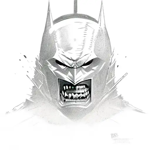 batman who laughs  tattoo design idea