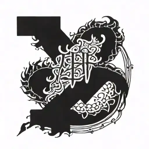 YHWH written tattoo design idea