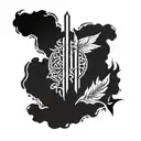 YHWH written tattoo design idea