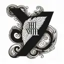 YHWH written tattoo design idea