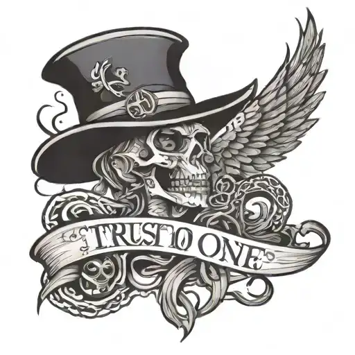 trust no one tattoo design idea
