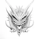 Dragon without hair whole body angry  tattoo design idea