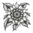 sunflower tattoo design idea