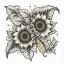 sunflower tattoo design idea