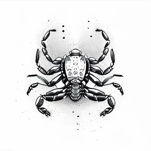 humanoid scorpion worrior tattoo design idea
