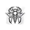 humanoid scorpion worrior tattoo design idea