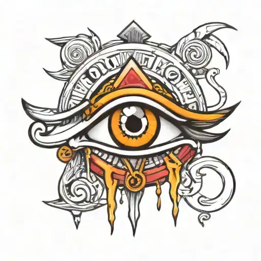 Eye of Horus with the eye bleeding  tattoo design idea