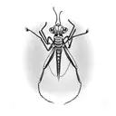 praying mantis tattoo design idea