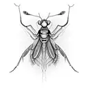 praying mantis tattoo design idea