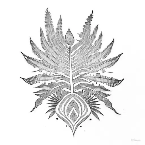 Fern Tree tattoo design idea