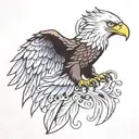 eagle wings tattoo design idea