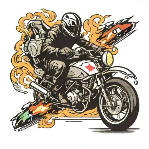 f1 car, motobike , rally and drift car driving tattoo design idea