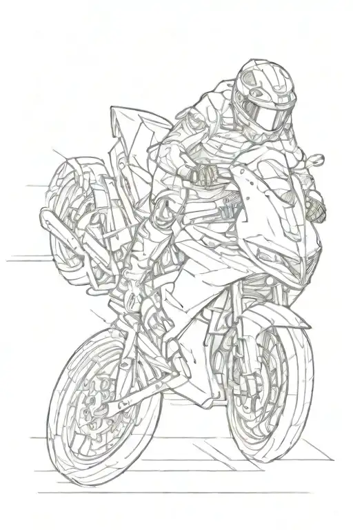 f1 car, motobike , rally and drift car driving tattoo design idea