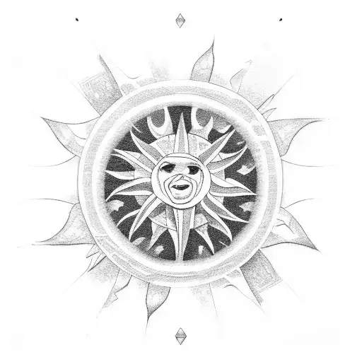 angkor war, sun in the background, simple tattoo design idea