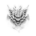 zombie dragon tattoo design idea