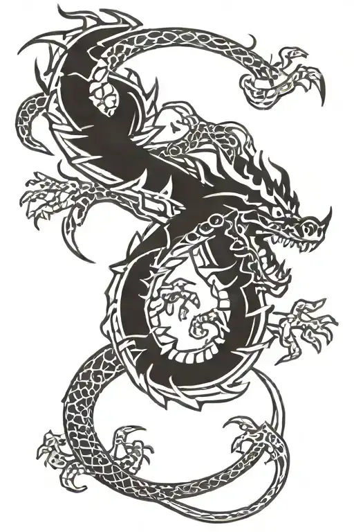 Dragon Ball Z Shenron dragon tattoo design idea