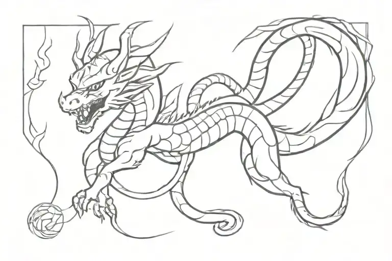 Shenron Dragon Ball tattoo design idea