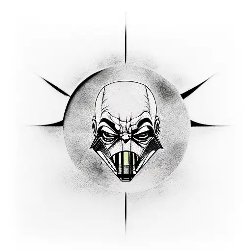 joker from batman, King boo, darth vader, deathly hallows, pokeball, XIX tattoo design idea