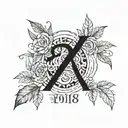 birth date august 22 18 tattoo design idea