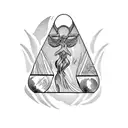 justice tarot card tattoo design idea