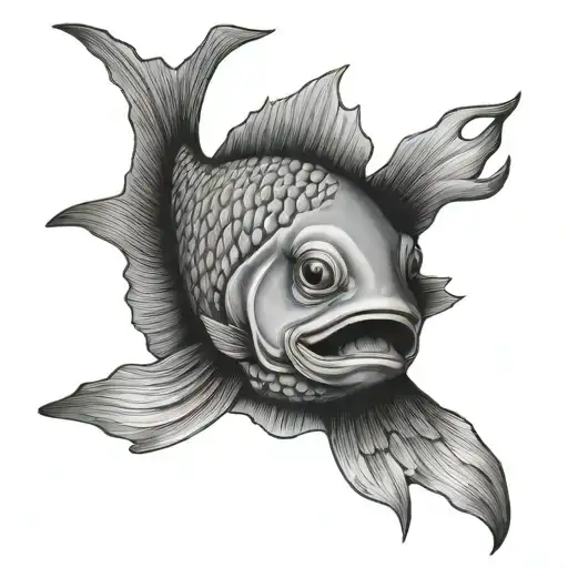 Skalar Fisch  tattoo design idea
