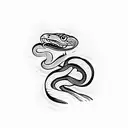 snake on eagle tattoo design idea