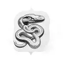 snake on eagle tattoo design idea