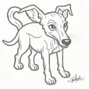 Blue healer dog tattoo design idea