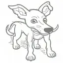 Blue healer dog tattoo design idea