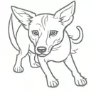 Blue healer dog tattoo design idea