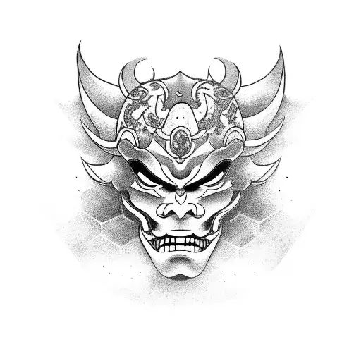 Hannya mask tattoo design idea