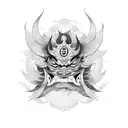 Hannya mask tattoo design idea