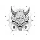 Hannya mask tattoo design idea
