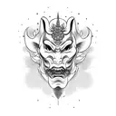 Hannya mask tattoo design idea