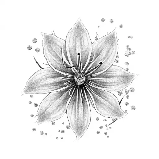 red spider lily with snake tattoo design idea