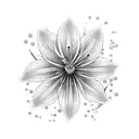 red spider lily with snake tattoo design idea