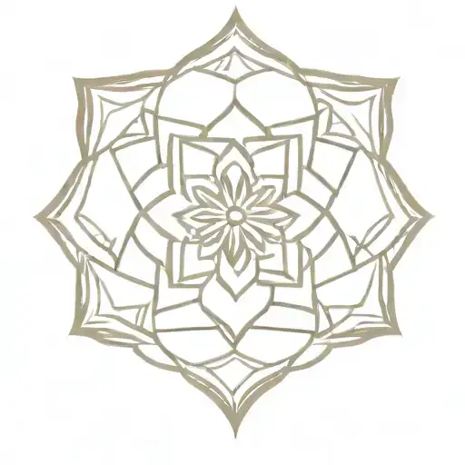 mandala tattoo similar to moroccan her motif style tattoo design idea