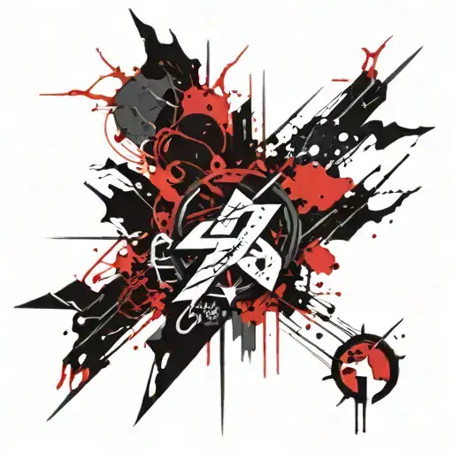 thunder lightning tattoo design idea
